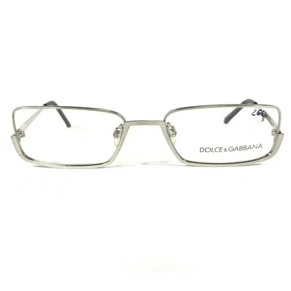 Dolce & Gabbana DG405 167 Eyeglasses Frames Silver Rectangular 51-17-135
